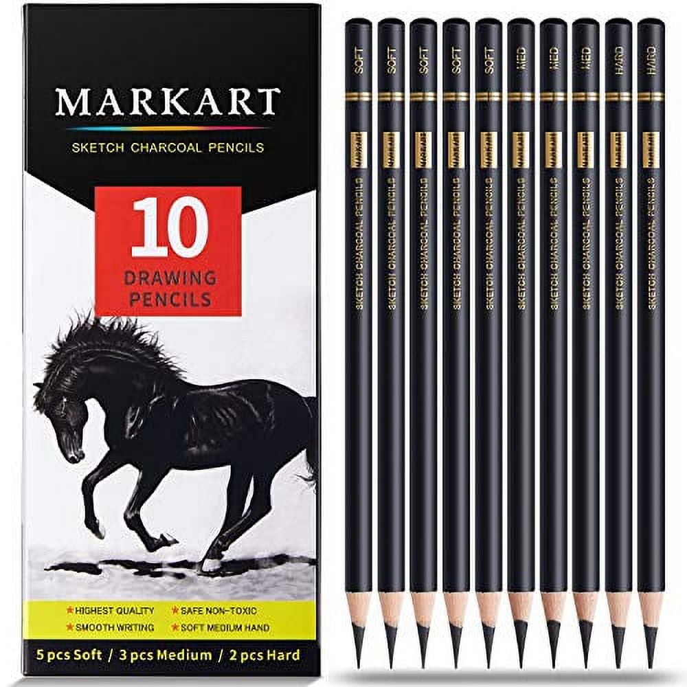 Markart Professional Charcoal Pencils Drawing Set Pieces Soft