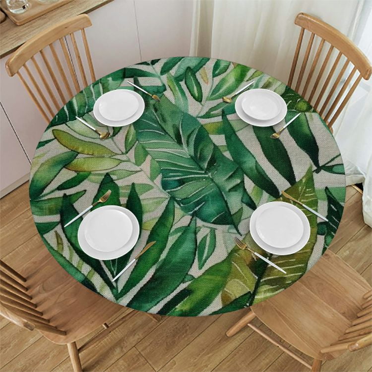 MAXIAO Round Tablecloth For Picnic Dining Kitchen Farmhouse Tropical