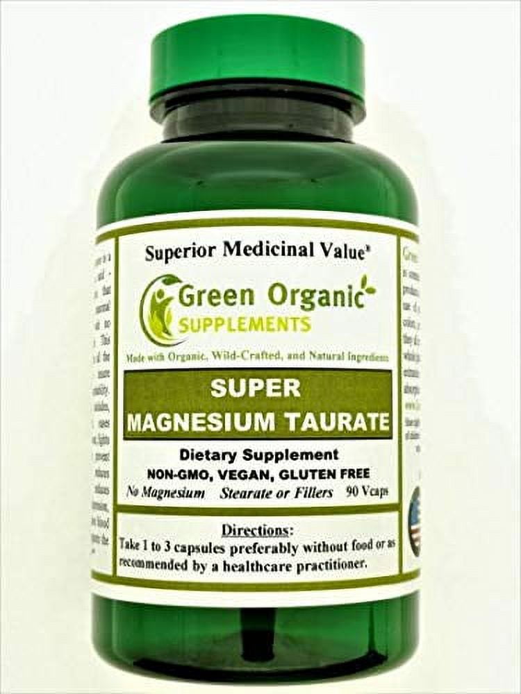 Magnesium Taurate Supplement High Absorption Vcaps Non Gmo Vegan