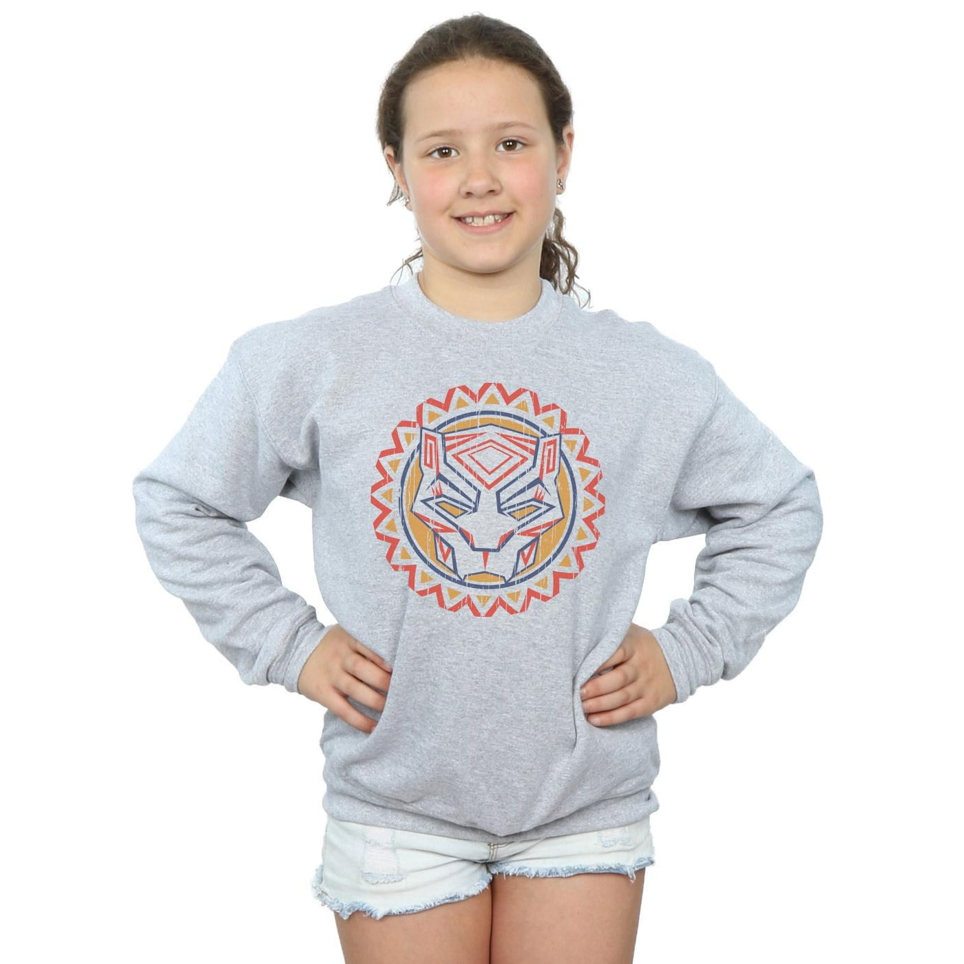 Marvel Girls Black Panther Tribal Panther Icon Sweatshirt Walmart