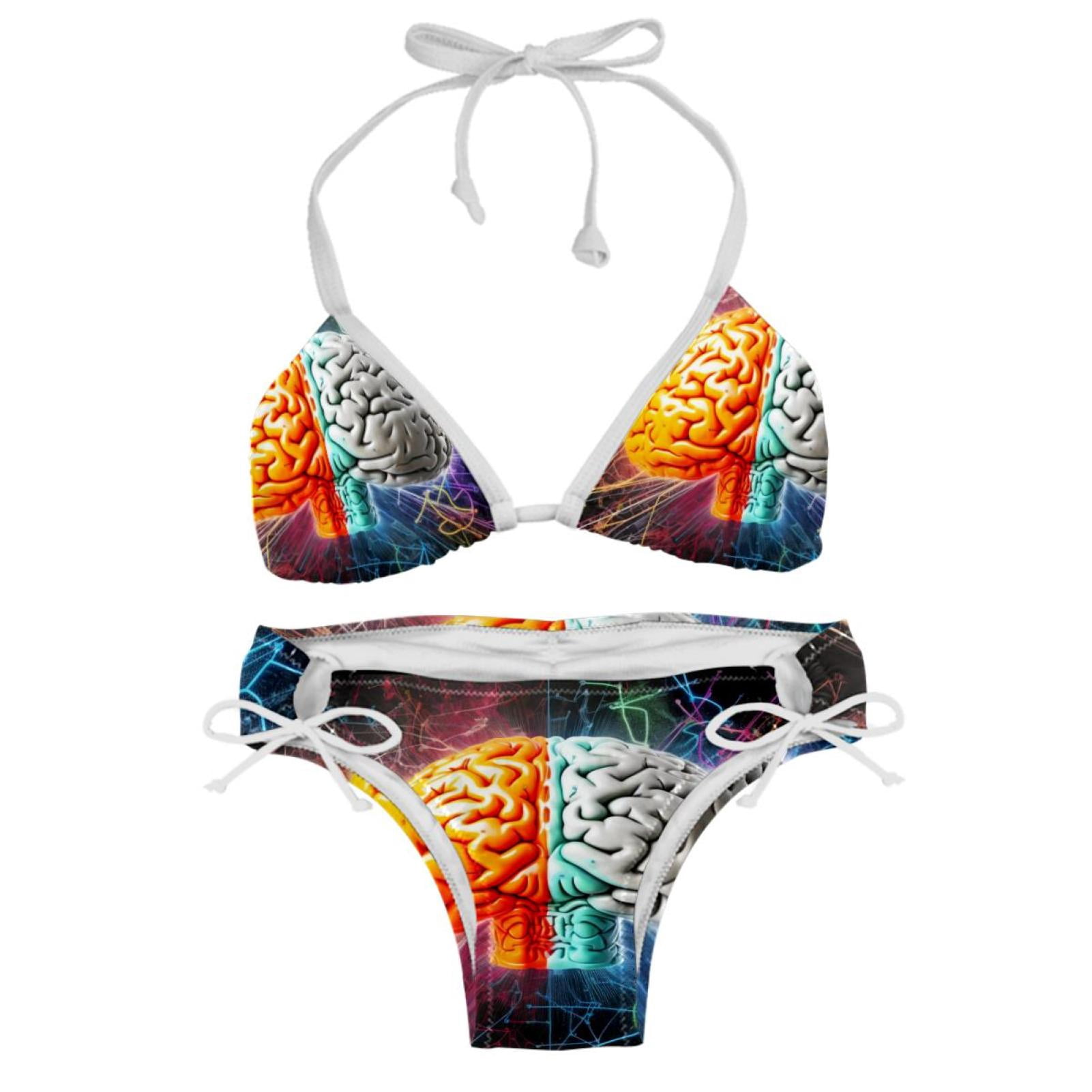 Mathematical Engineering Detachable Sponge Adjustable Strap Bikini Set Two Pack Swimsuits For