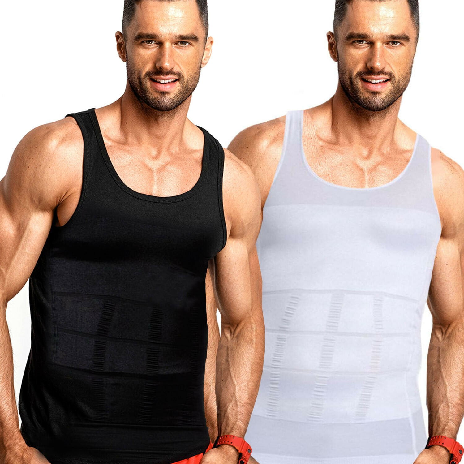 Men S Athletic Slimming Compression Tank Top Walmart