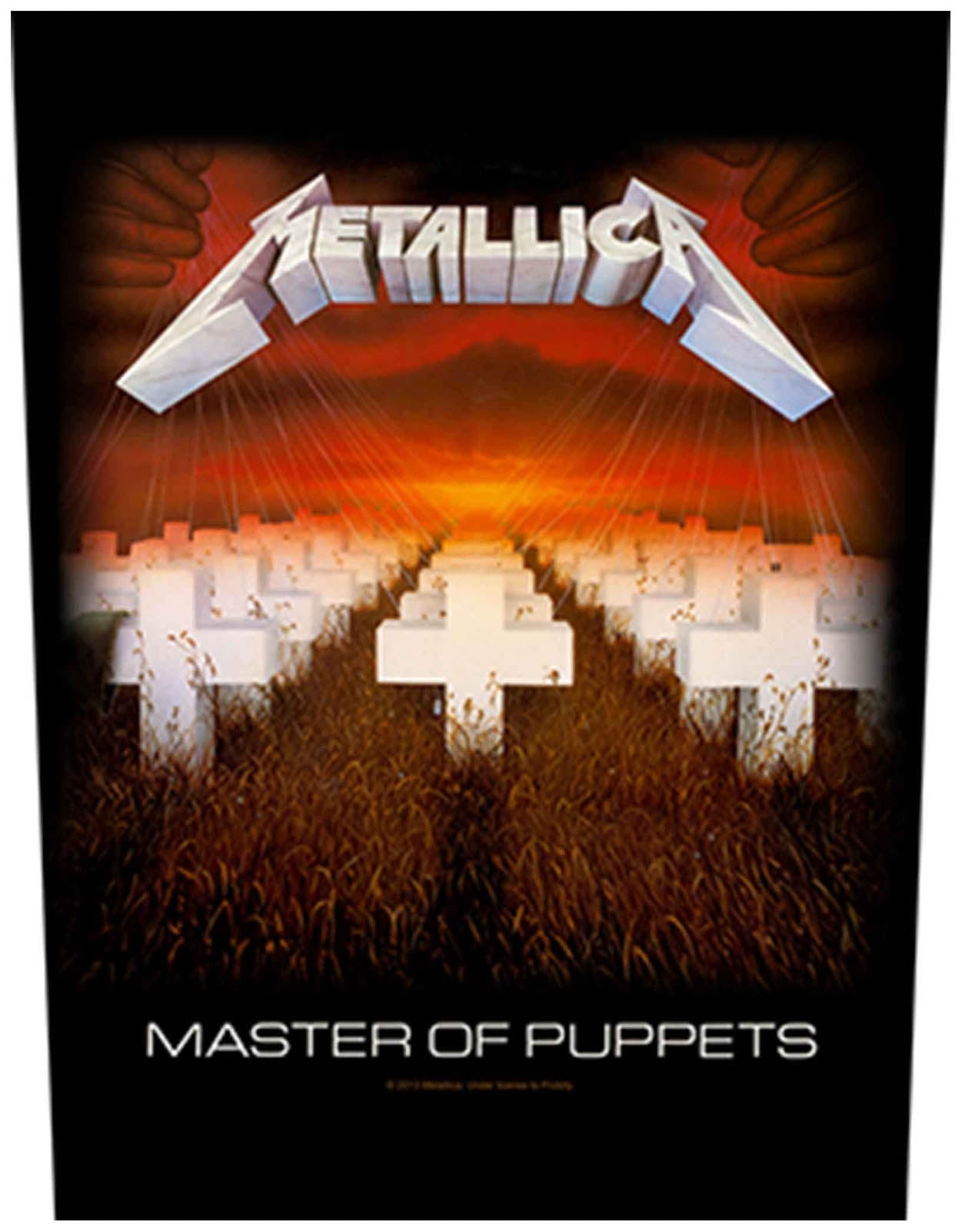 Metallica Back Patch Master Of Puppets Official New Black Woven Cm X