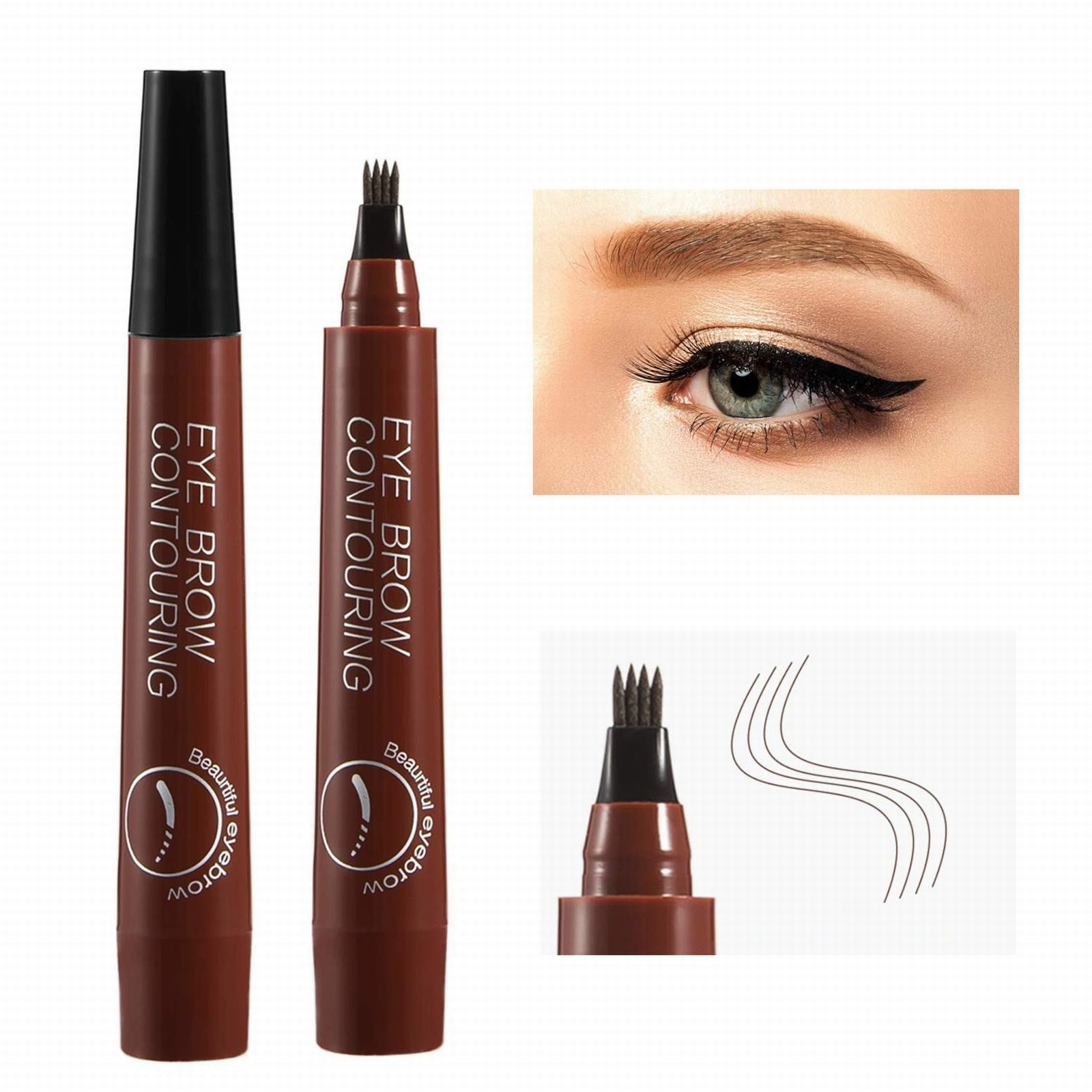 Microblading Eyebrow Pen 2024 Upgraded 3D Waterproof 4 Tip Eyebrow