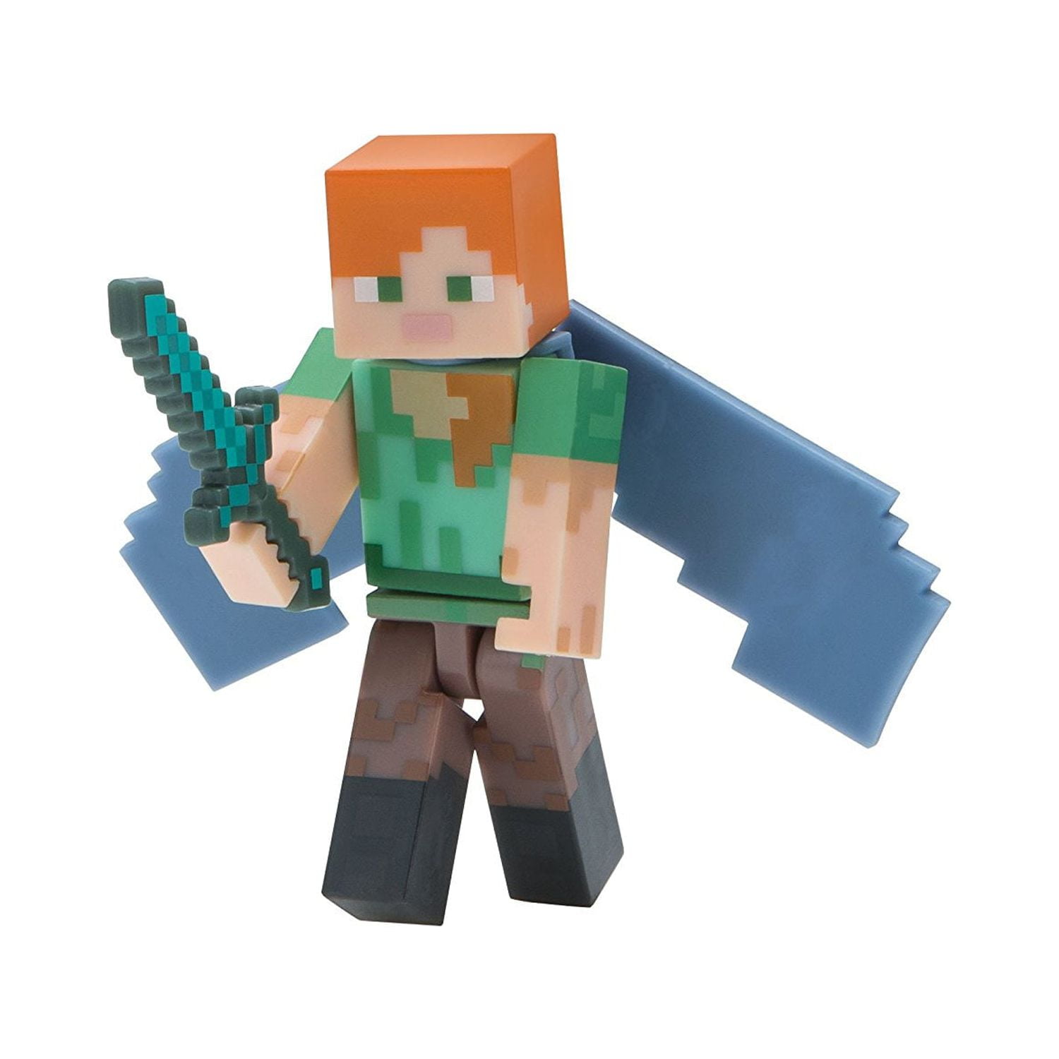 Minecraft Alex With Elytra Wings Figure Pack Action Walmart