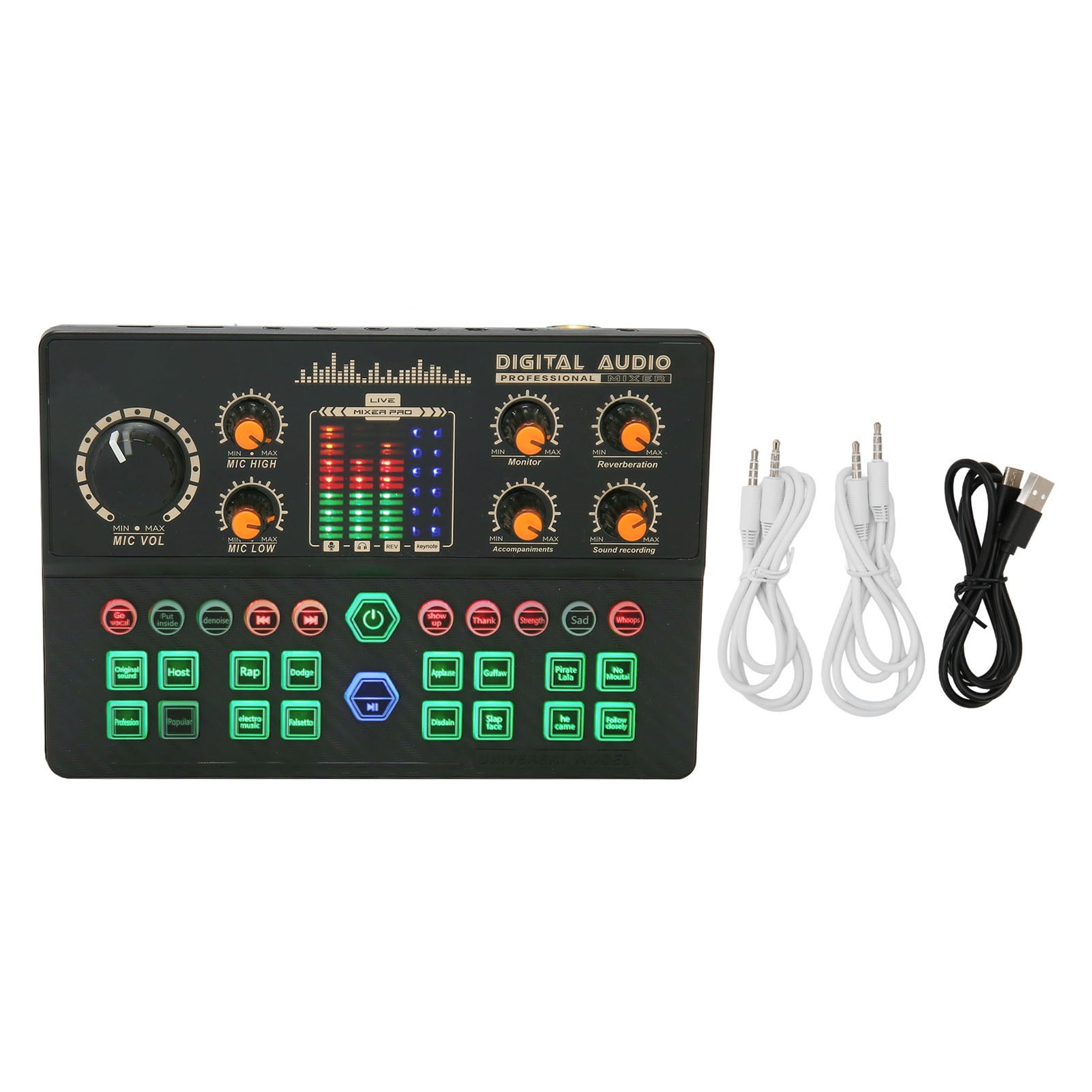 Mini Sound Mixer Board Intelligent Noise Reduction Bluetooth Wireless