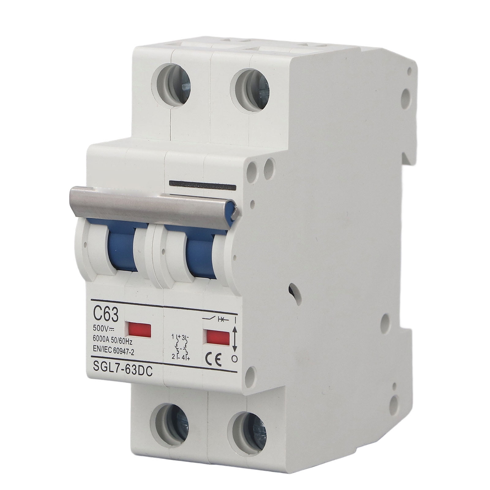 Miniature Circuit Breaker DIN Rail Smart 2 Pole L7 Structure Circuit