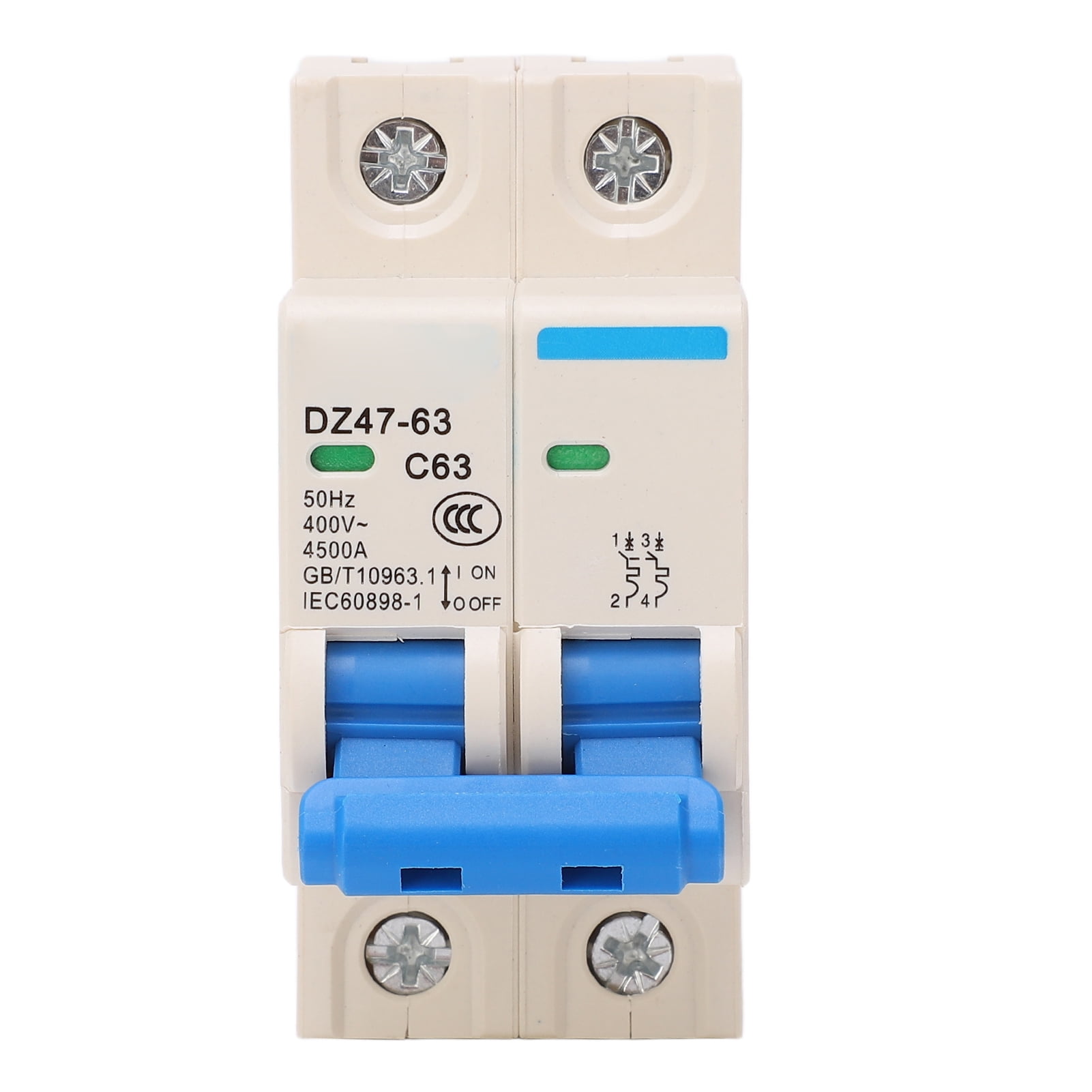 Miniature Circuit Breaker Residual Current Breakers 4500A Breaking