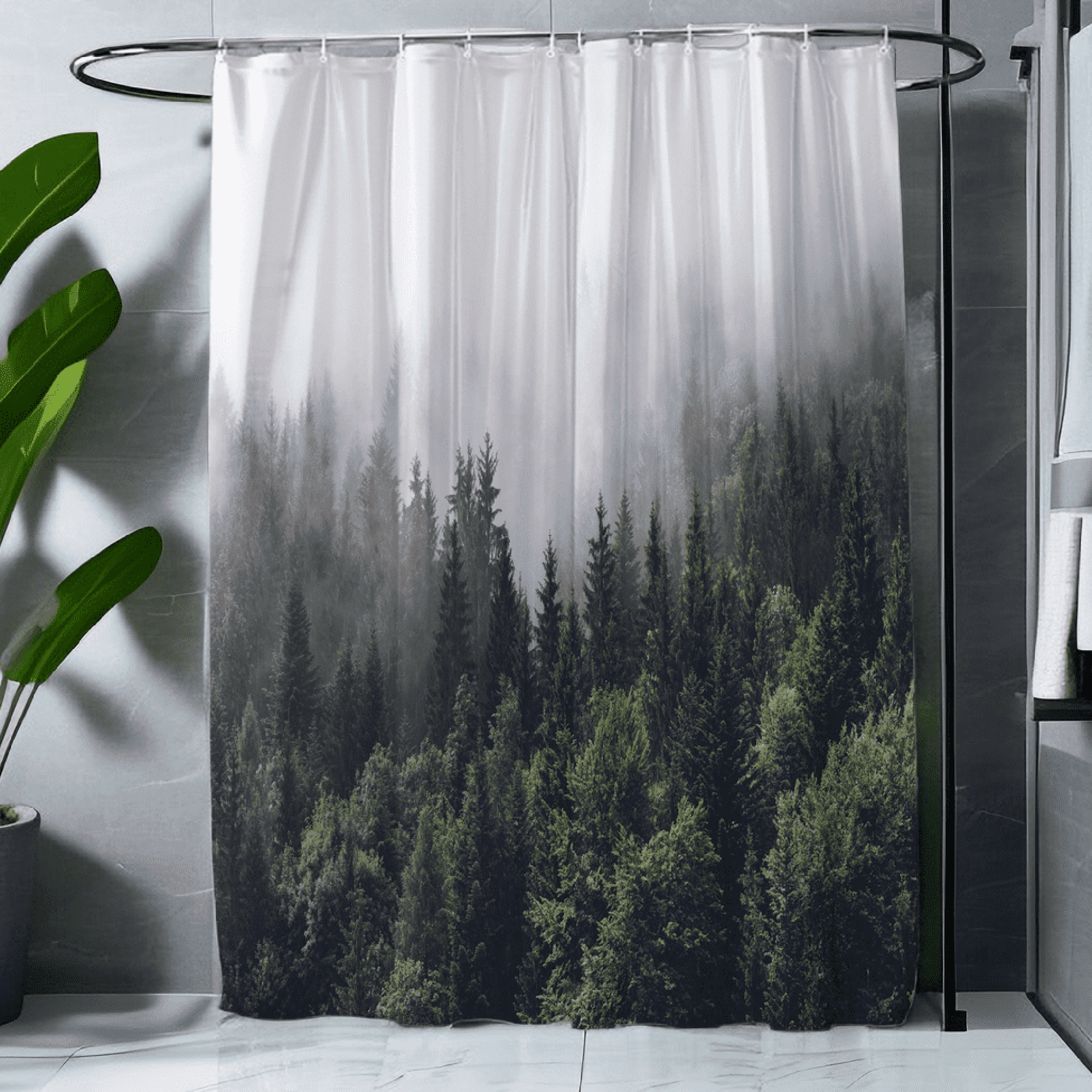 Misty Forest Shower Curtain Embrace Nature S Serenity Walmart