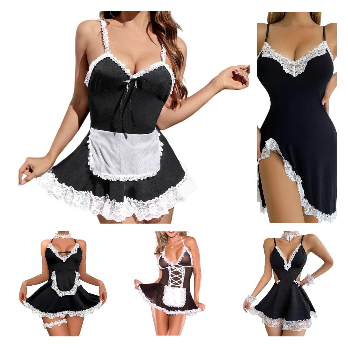 Mitankcoo Lingerie Outfits Frisky French Maid Sexy Costume For Women