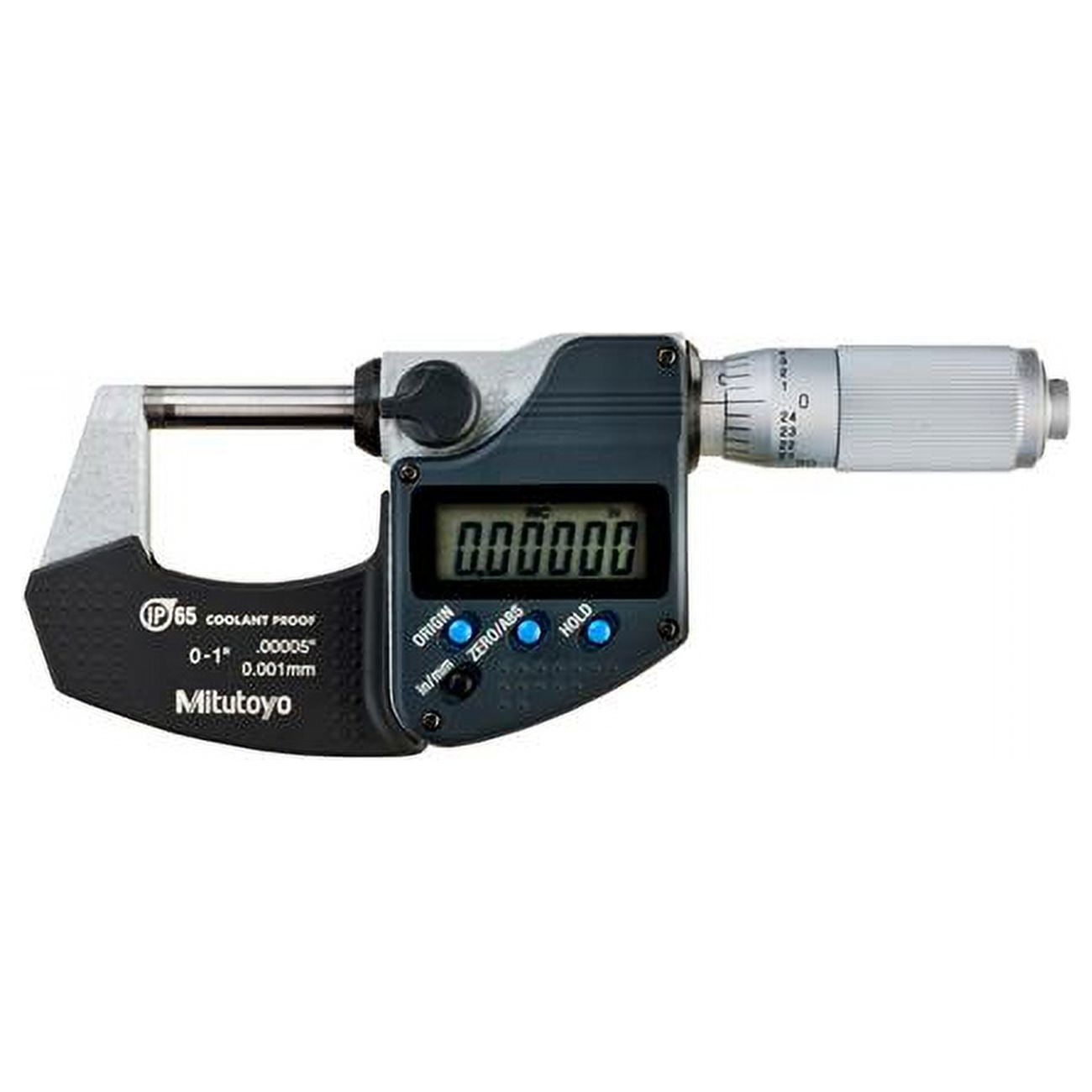 Mitutoyo Digimatic Micrometer IP65 Water Resistant 1 In Range With