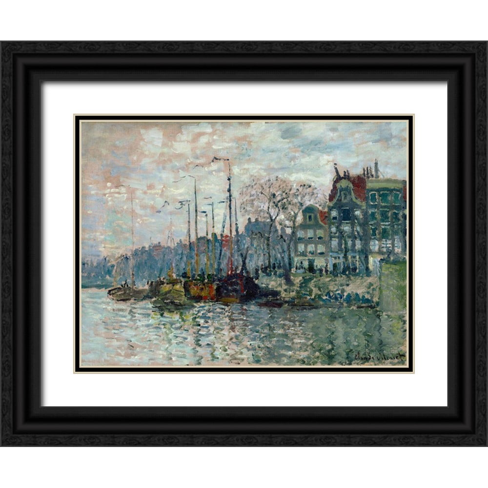 Monet Claude X Black Ornate Wood Framed With Double Matting Museum