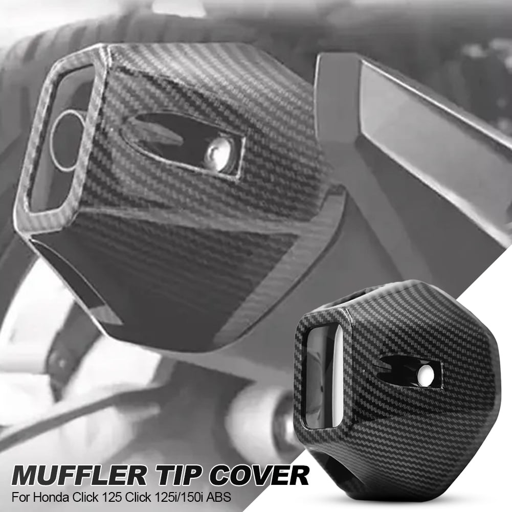 Motorcycle Muffler Tip Cover Glossy Carbon Exhaust Tip Garnish