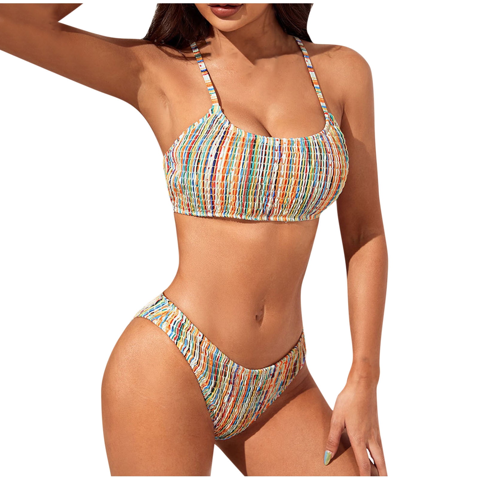 Mrat Bikinis For Women Summer Fashion Women Printed Bikini Push Up