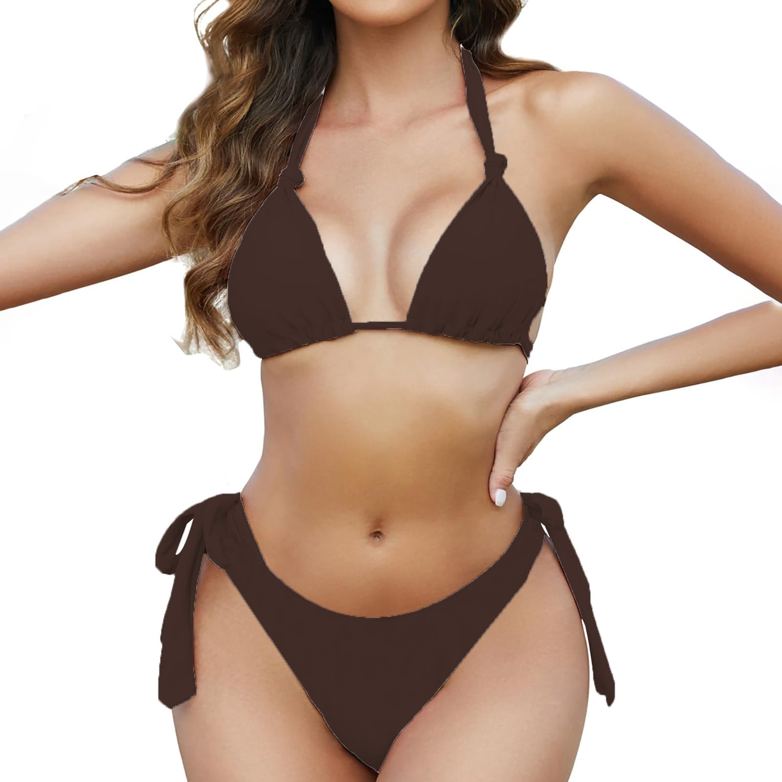 NMMUED Triangle Bikini String Bikini Halter Bikini Sets For Women