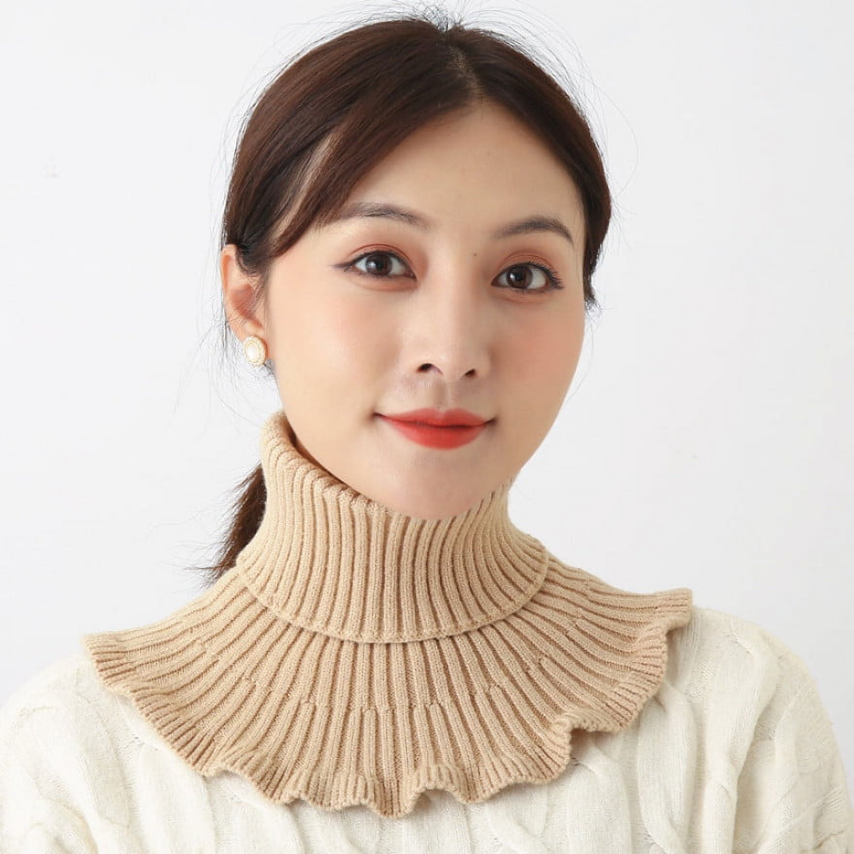 Nvppxv Wavy Turtleneck Dickie Turtleneck Neck Warmer Durable Elegant