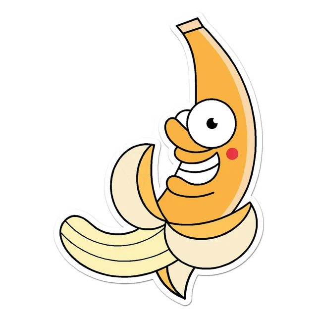 Naked Peeled Banana Sticker Phone Decal Water Bottle Stickers Car