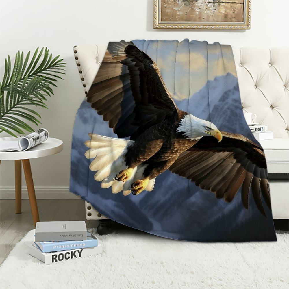 Nawypu Bald Eagle Blanket American Eagle Decorative Blanket Bald Eagle