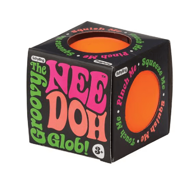 Close-up of a colorful NeeDoh Groovy Glob.