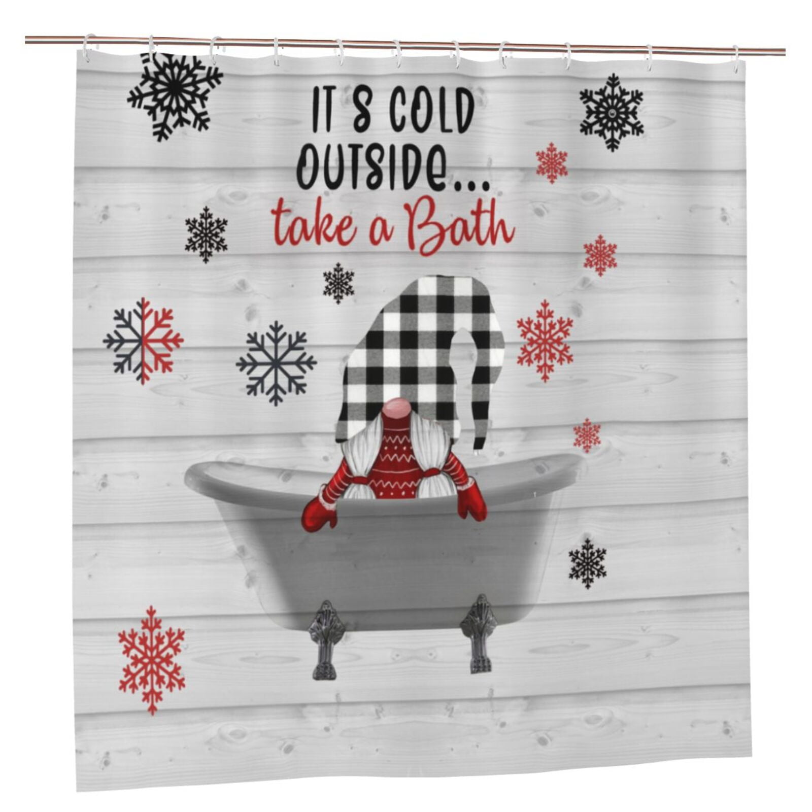 Newhomestyle Christmas Gnomes Shower Curtain For Bathroom Christmas