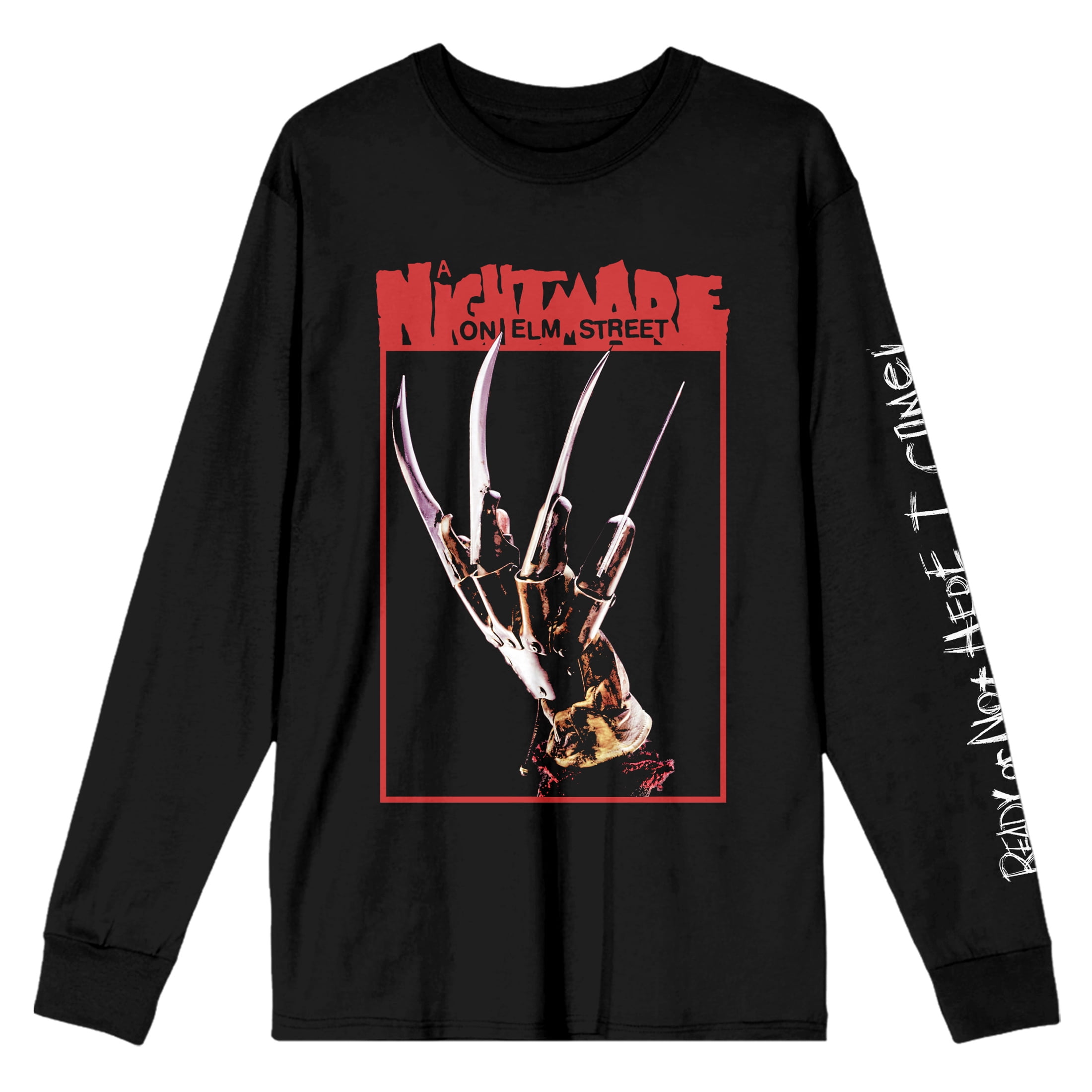 Nightmare On Elm Street Freddy Krueger Claw Crew Neck Long Sleeve Men S