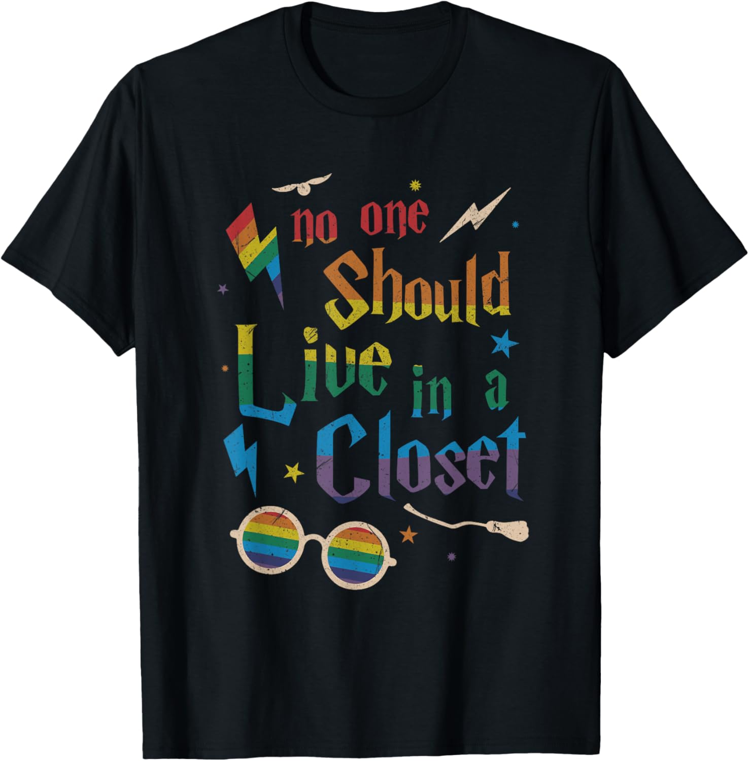 No One Should Live In A Closet Lgbtq Gay Pride Proud Ally T Shirt Walmart