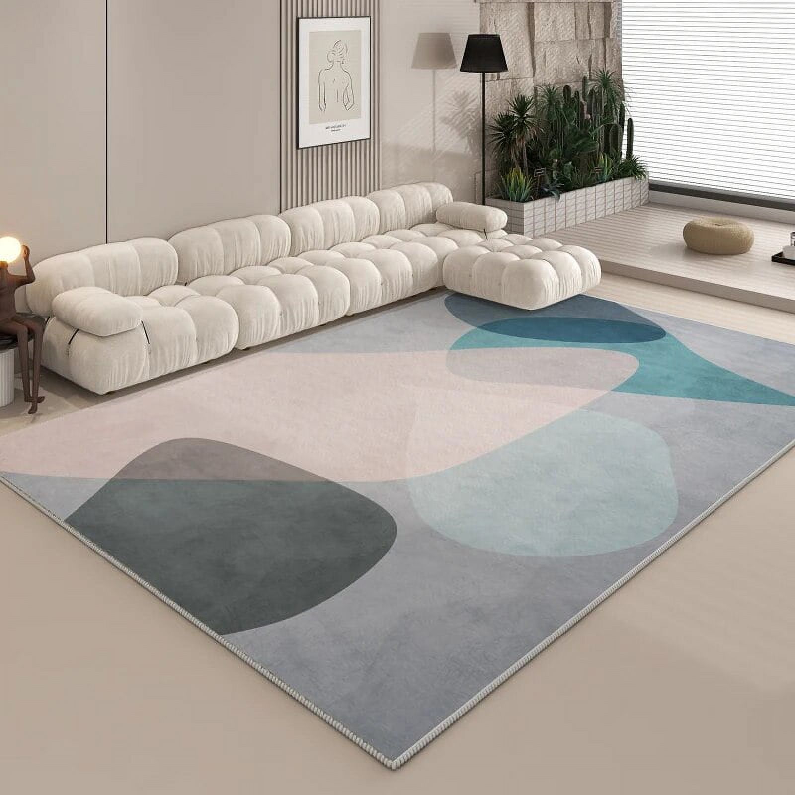 Nordic Style Carpets For Living Room Modern Large Area Plush Floor Mat