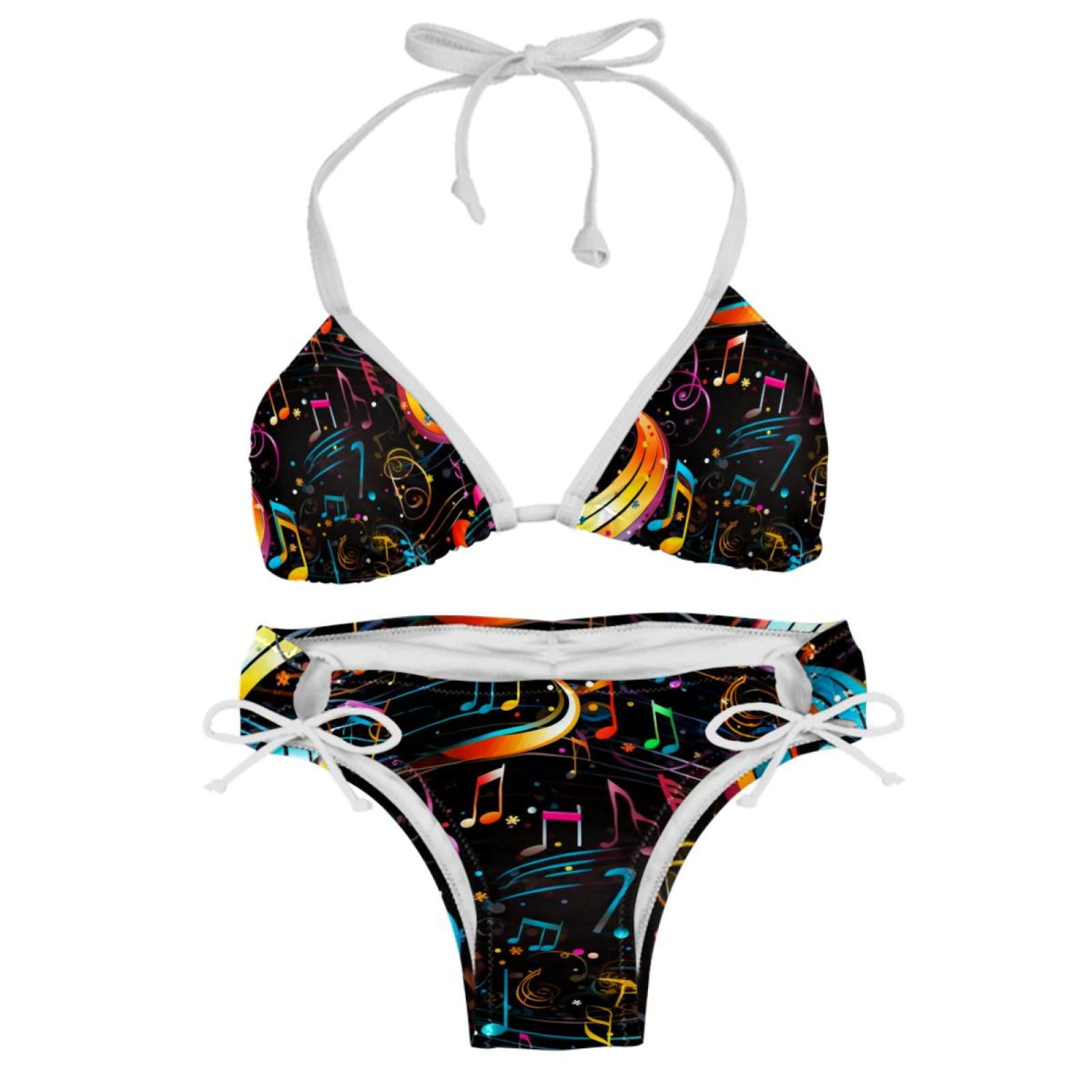 Note Women S Swimsuit Bikini Set Detachable Sponge Adjustable Strap