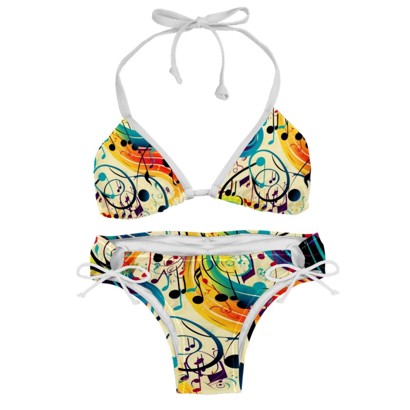 Note Women S Swimsuit Bikini Set Detachable Sponge Adjustable Strap