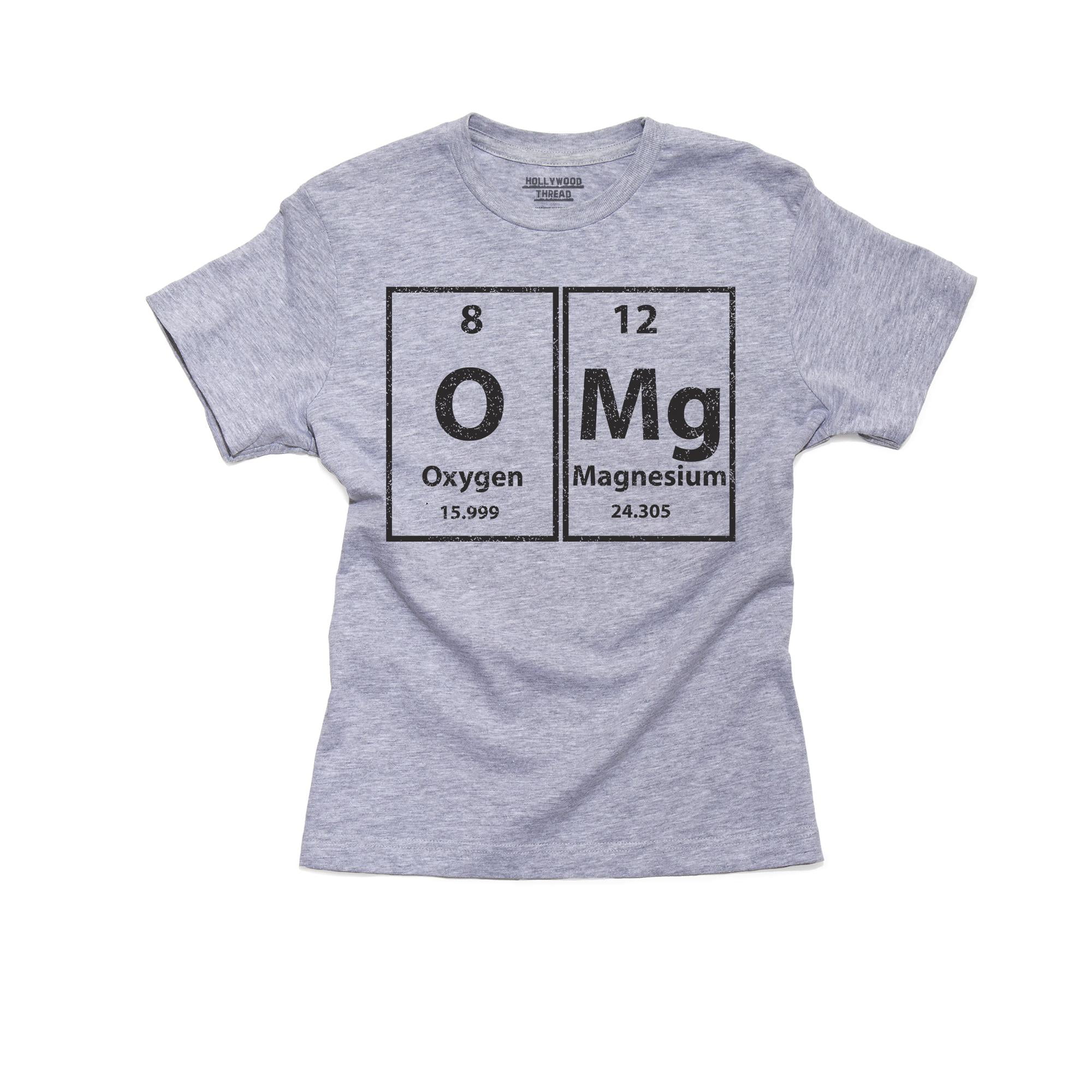 Omg Periodic Table Science Nerd Geek Graphic Boy S Cotton Youth Grey T