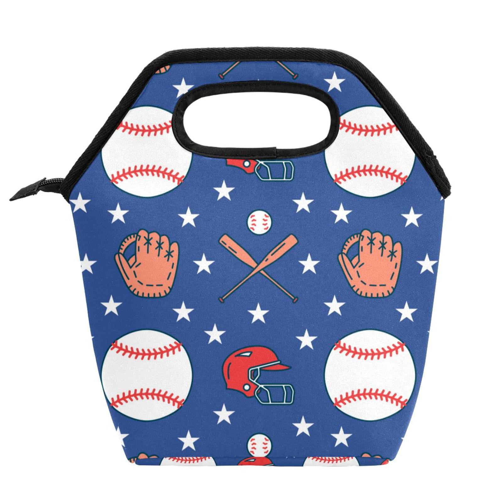 Ownta Baseball Softball Sport Game Blue Pattern Meal Bag Lightweight