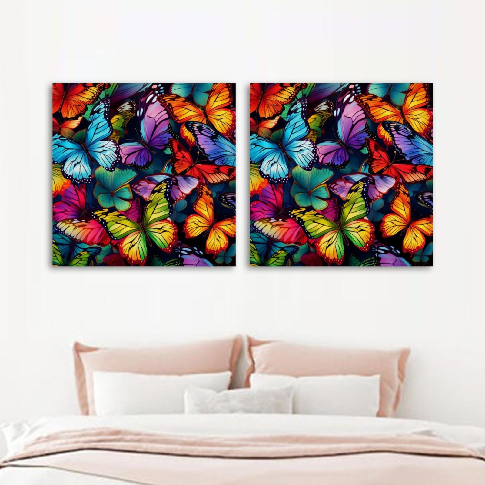 Ownta Butterfly Pattern Pc Canvas Wall Art Paintings For Living Room