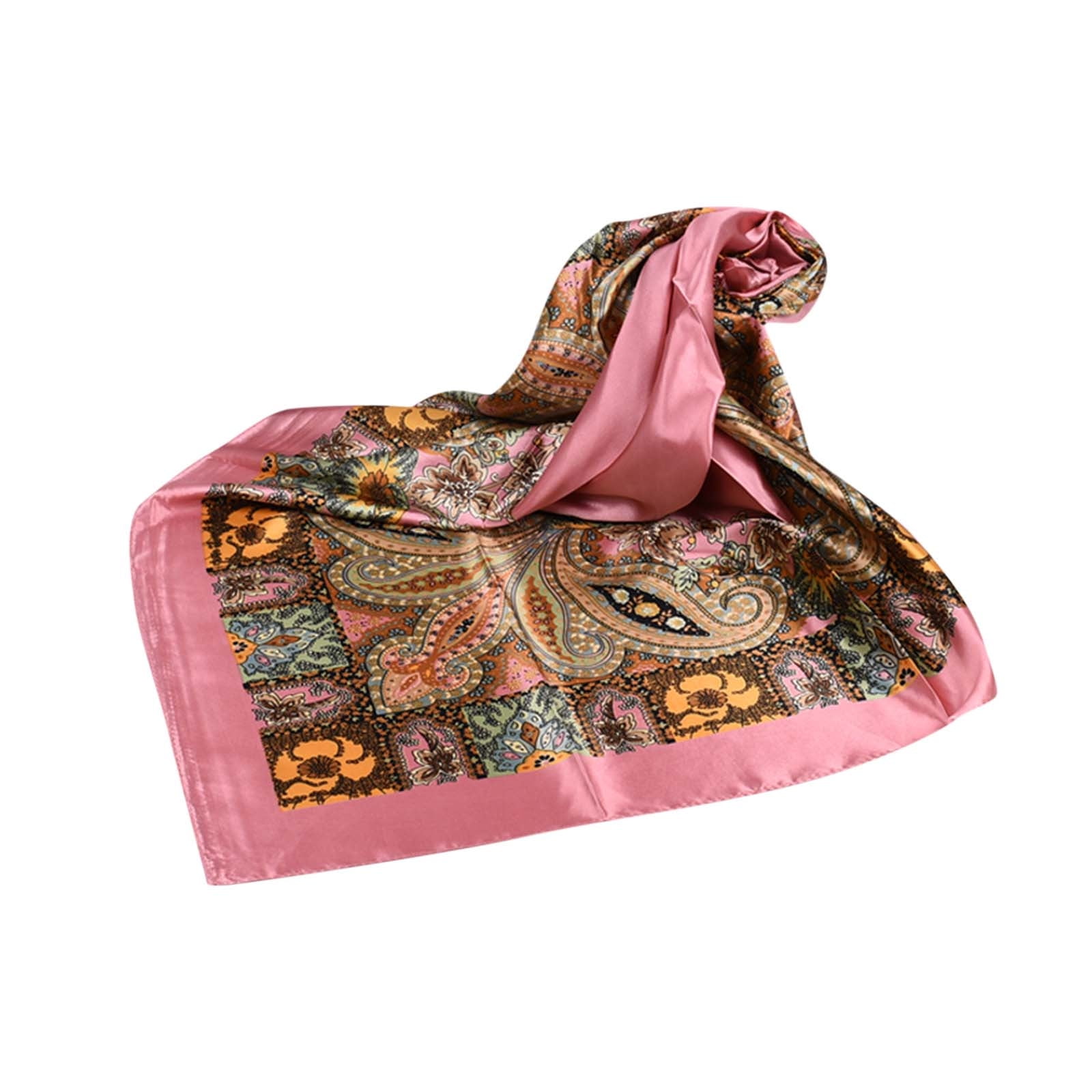 Odeerbi Silk Head Scarf For Women In Imitation Big Square Scarf