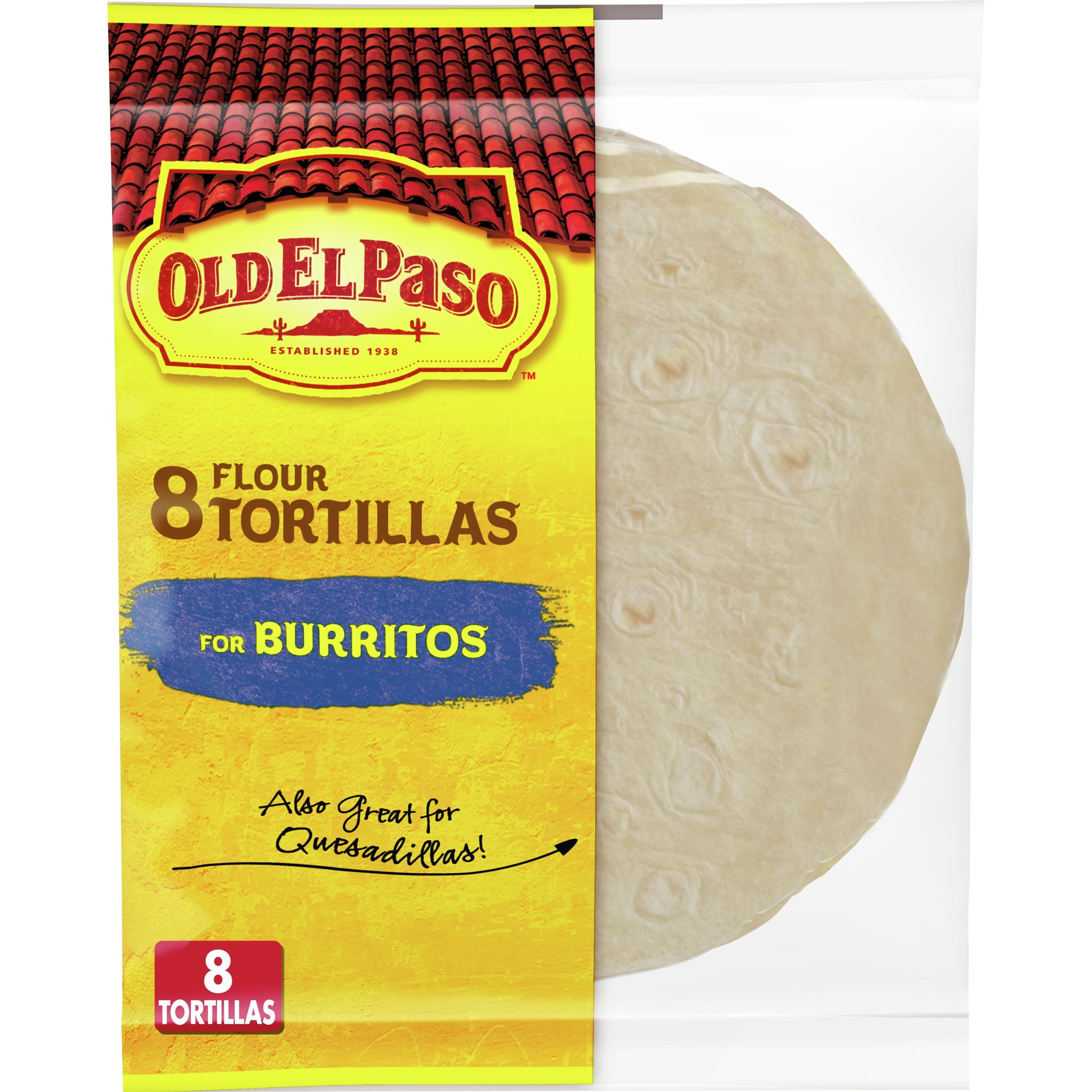 Old El Paso Flour Tortillas For Burritos 8 Ct 11 Oz Walmart