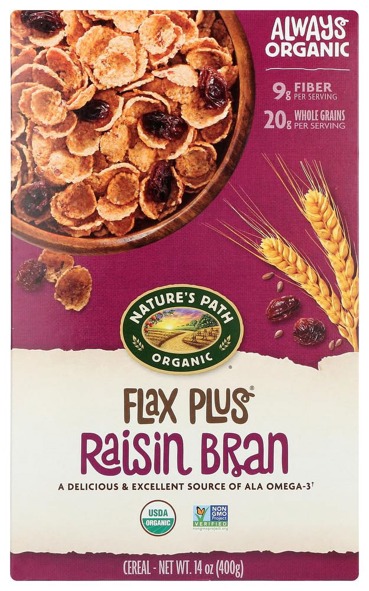 Organic Flax Plus Cereal Raisin Bran Oz Pack Of Walmart