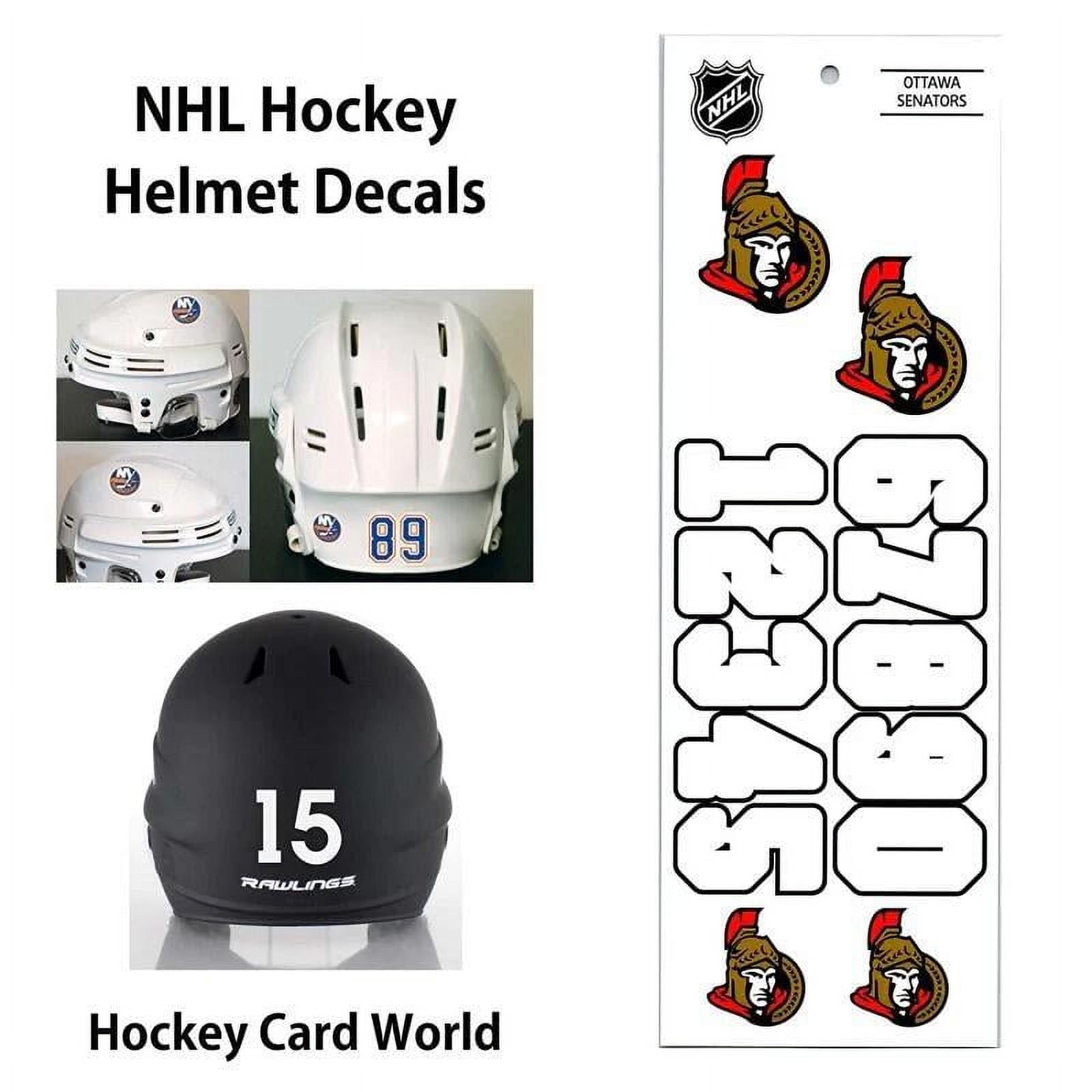 Ottawa Senators White Hockey Helmet Decals Set Numbers Logos