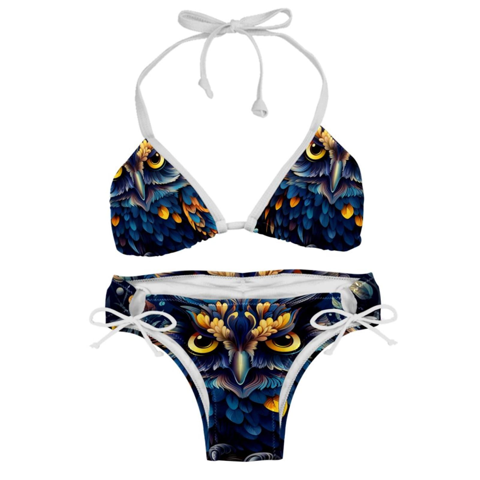 Owl Stylish Bikini Set With Detachable Sponge Adjustable Strap 2 Pack