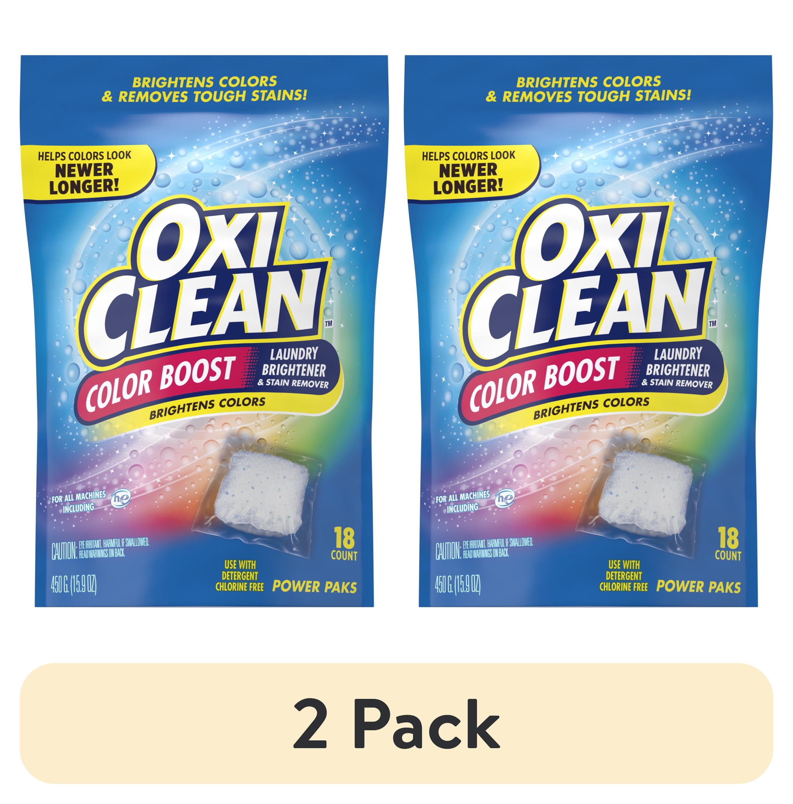 2 Pack OxiClean Color Boost Color Brightener Plus Stain Remover Power