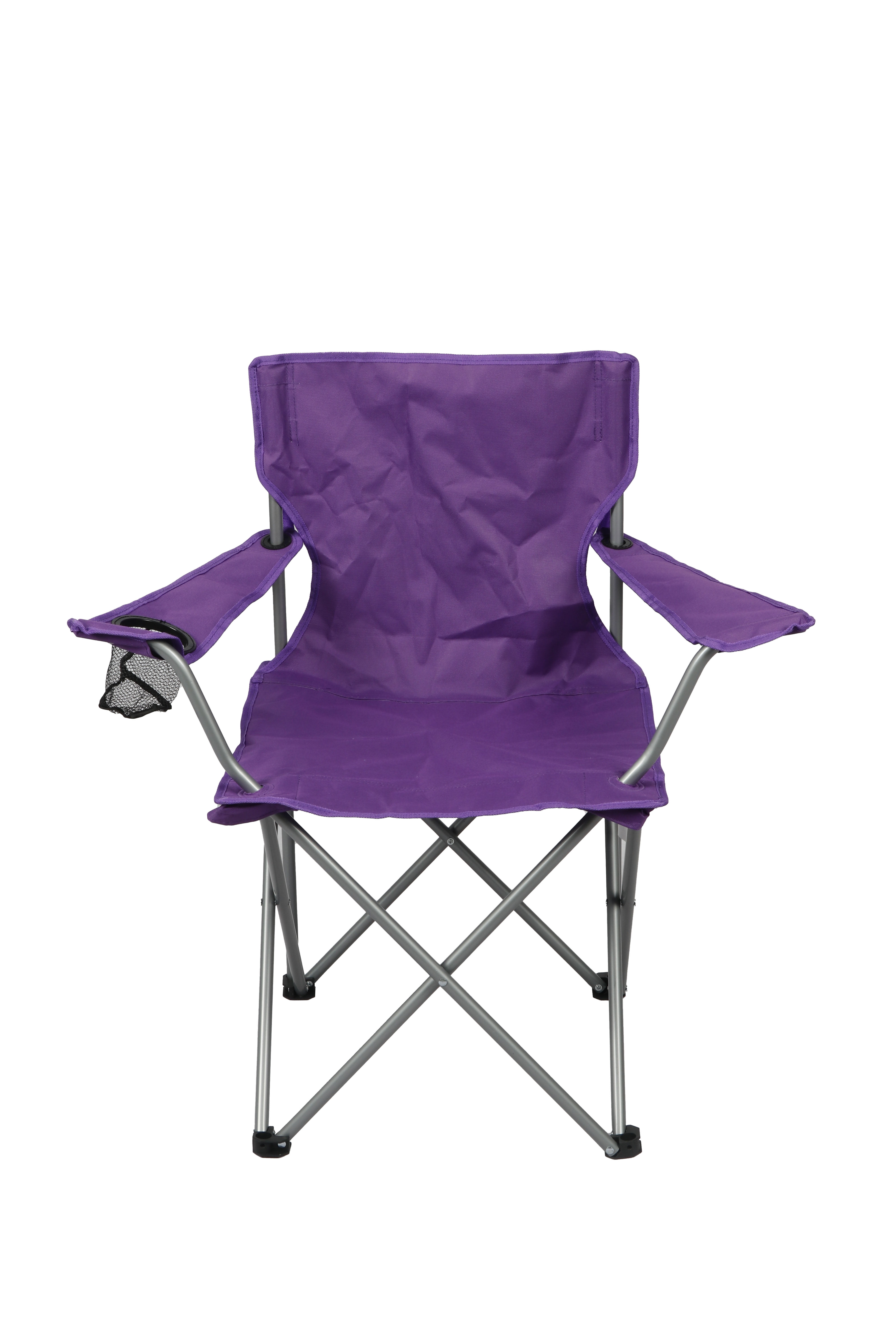 Ozark Trail Adult Basic Quad Folding Camp Chair With Cup Holder Purple