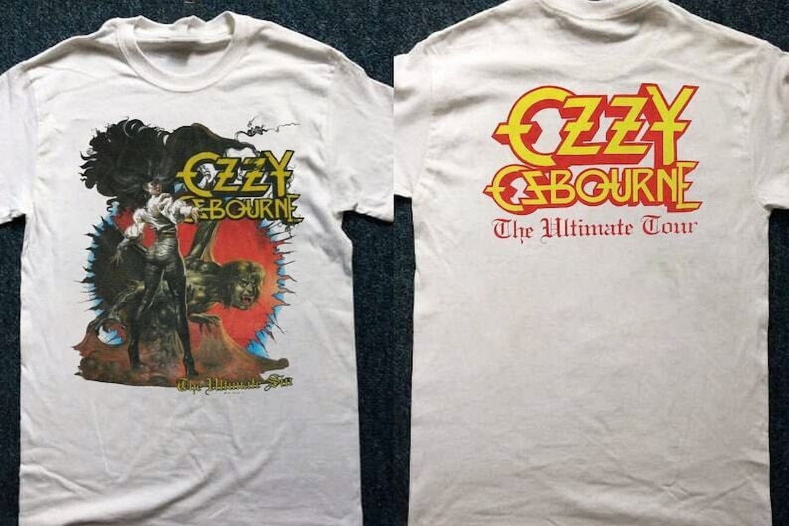 Ozzy Osbourne Ultimate Sin Tour White T Shirt Walmart