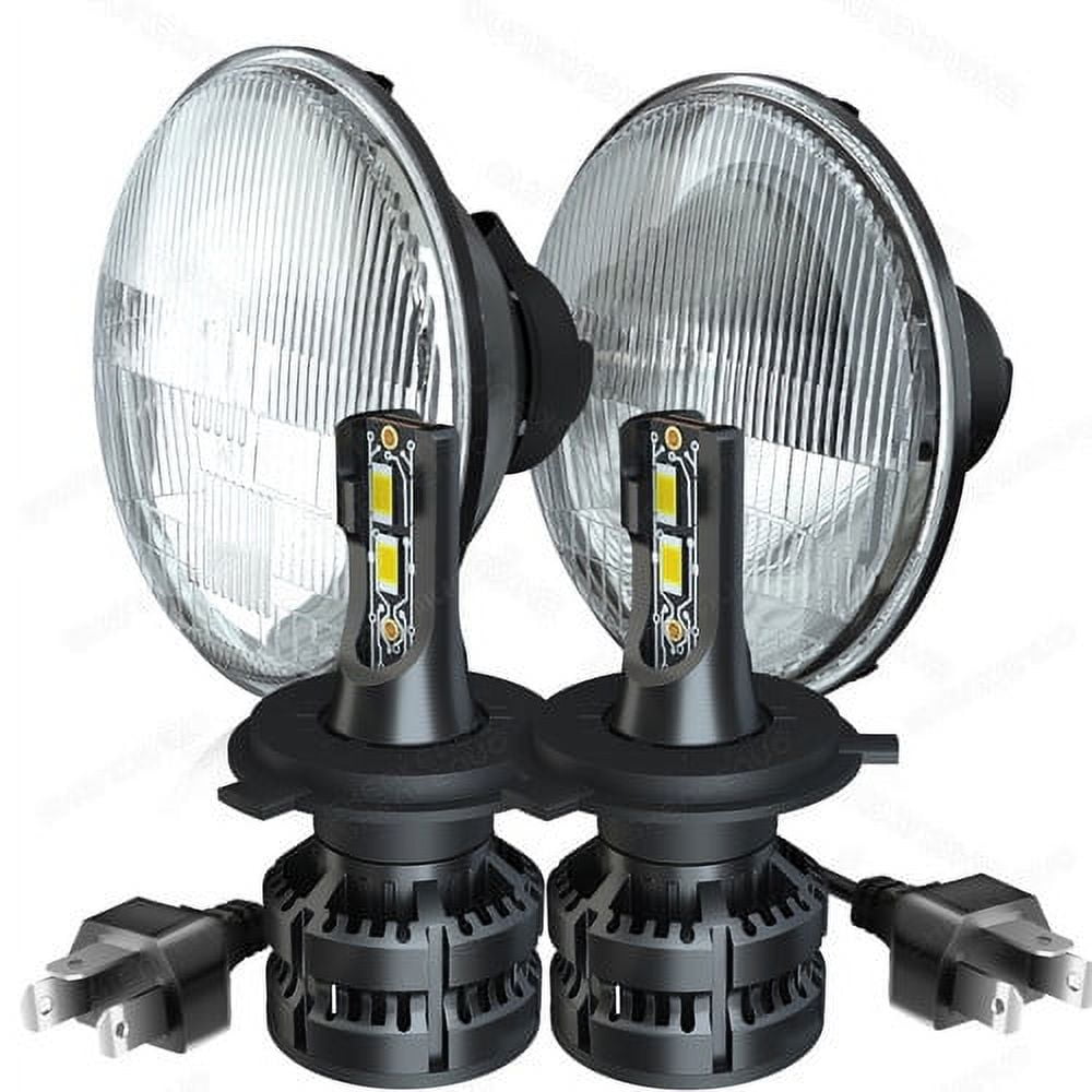 Pair Inch Round Led Headlights Hi Lo Sealed Beam For Ford