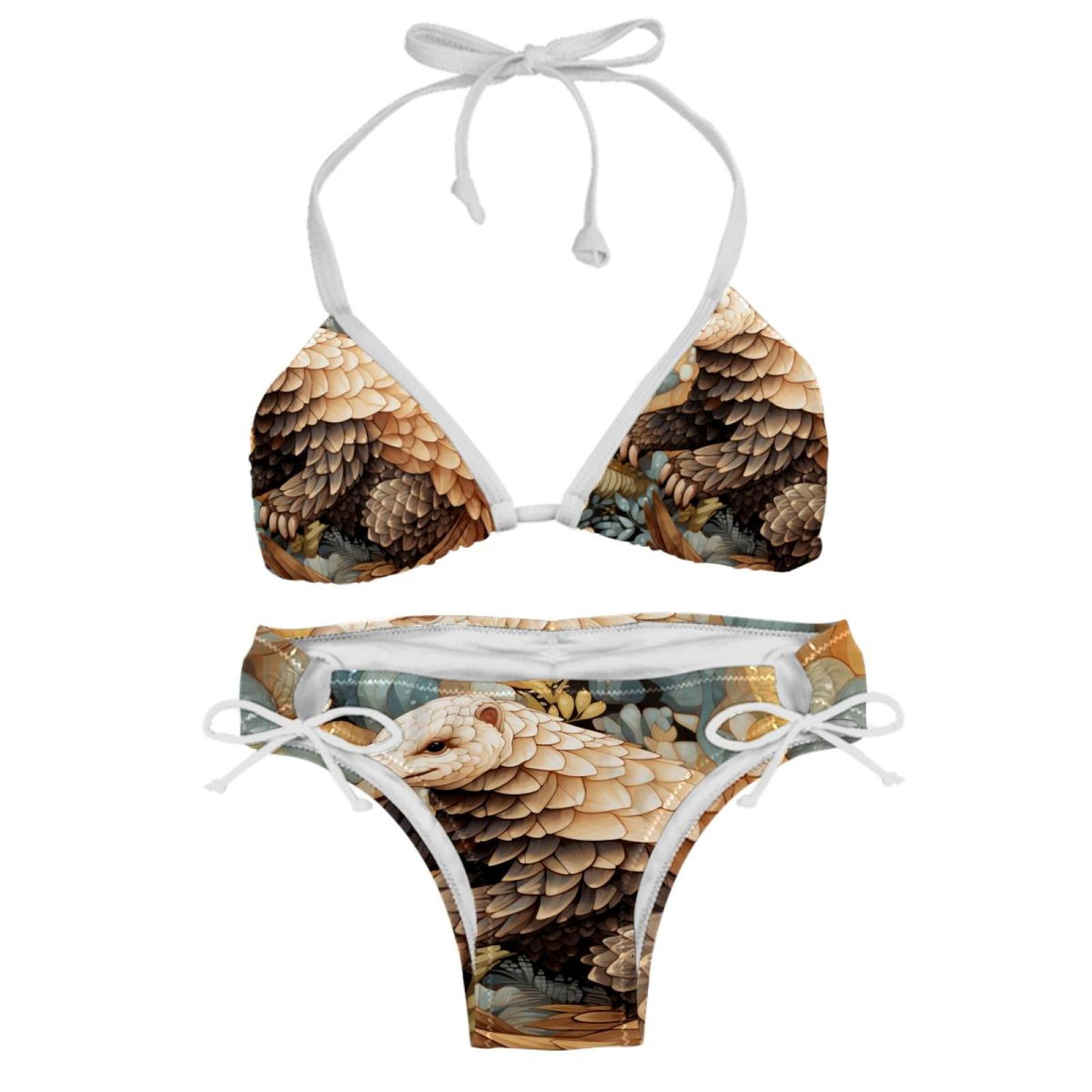 Pangolin Bikini Set Swim Suit Detachable Sponge Adjustable Strap Two