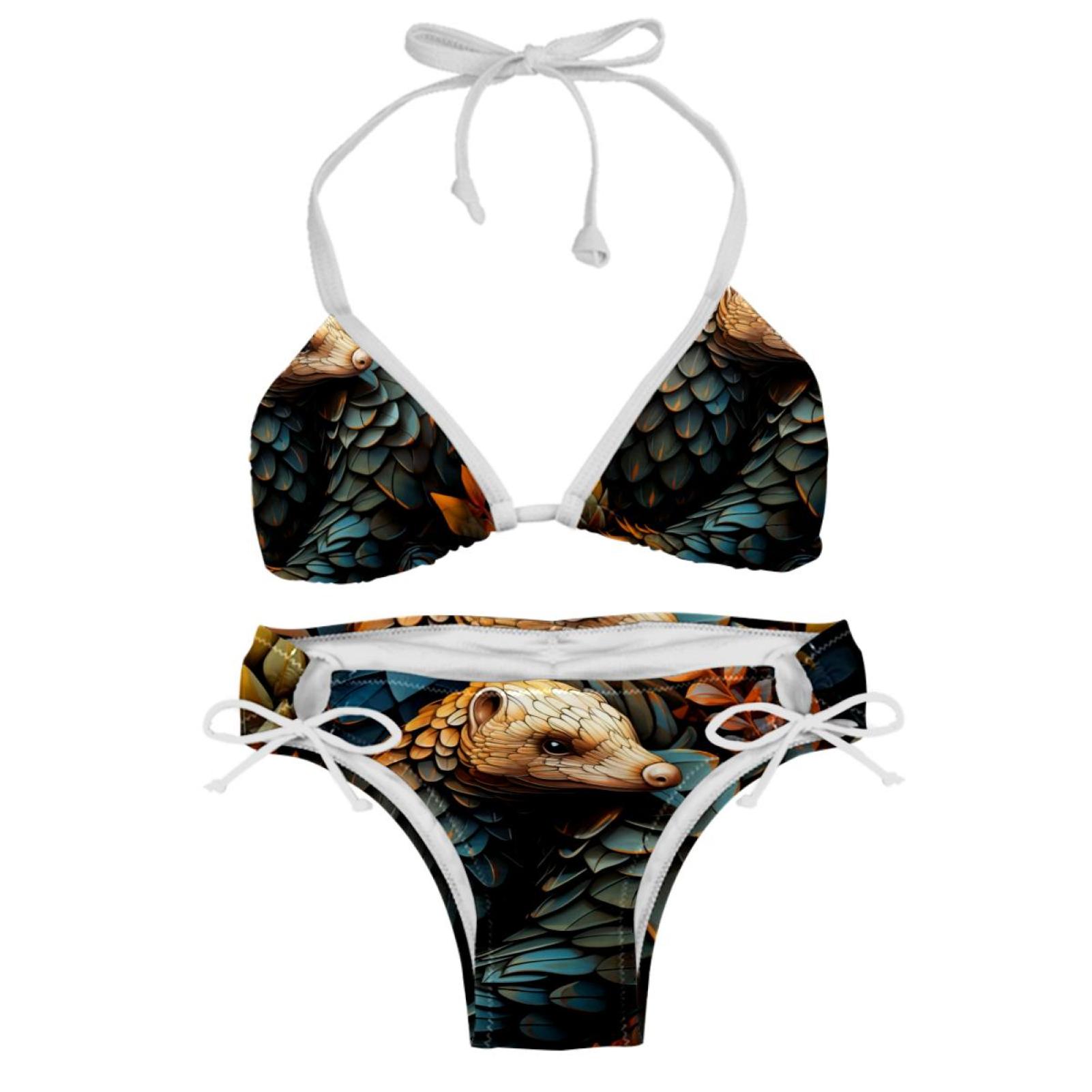 Pangolin Detachable Sponge Adjustable Strap Bikini Set Two Pack Swim