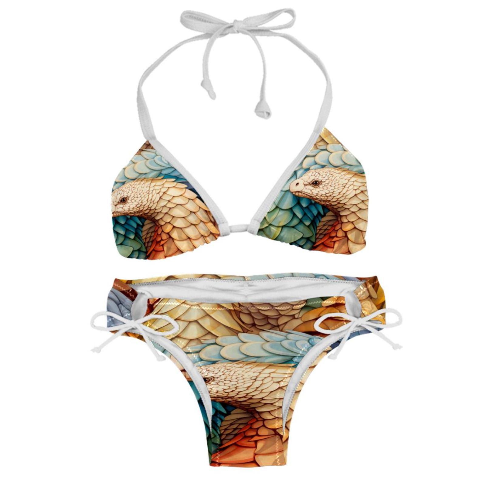 Pangolin Detachable Sponge Adjustable Strap Bikini Set Two Pack Swim