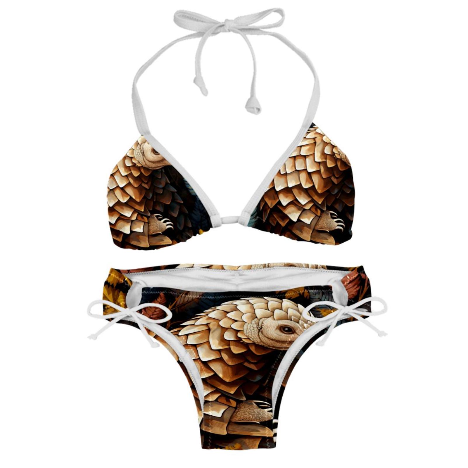 Pangolin Detachable Sponge Adjustable Strap Bikini Set Two Pack