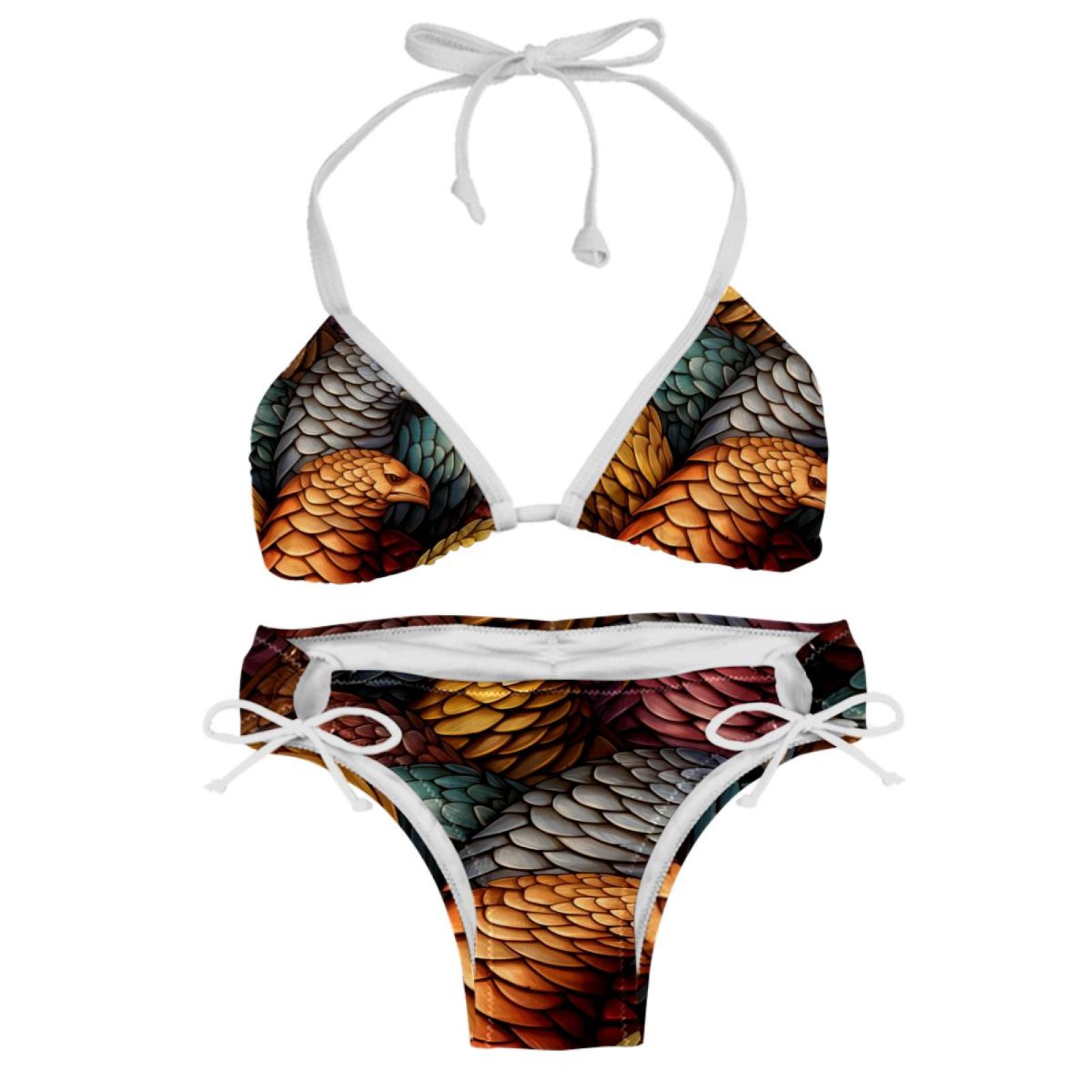 Pangolin Detachable Sponge Adjustable Strap Bikini Set Two Pack