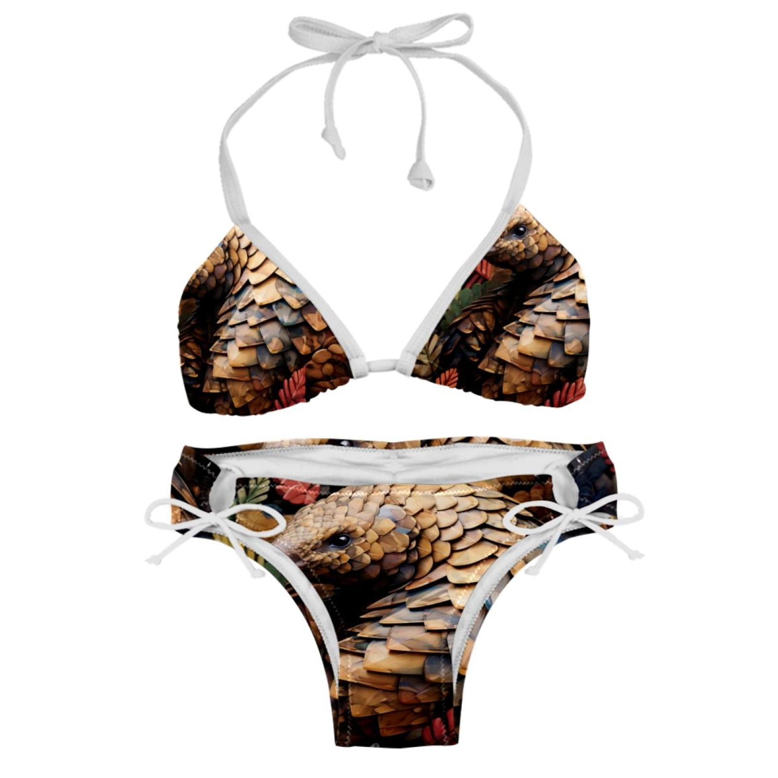 Pangolin Detachable Sponge Adjustable Strap Bikini Set Two Pack For