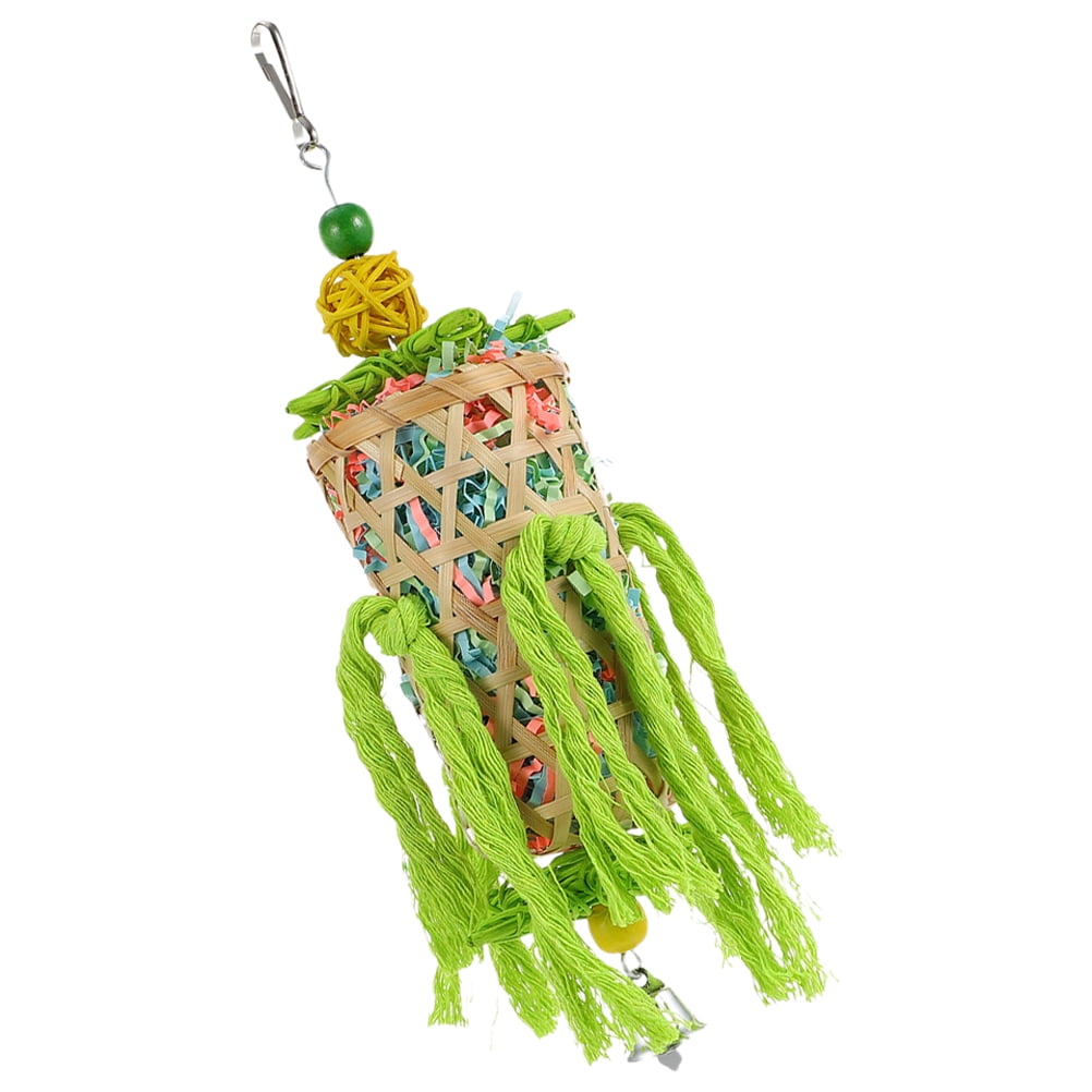 Parrot Chew Toy Bird Toys Macaw Cage King Birds Hanging Wooden