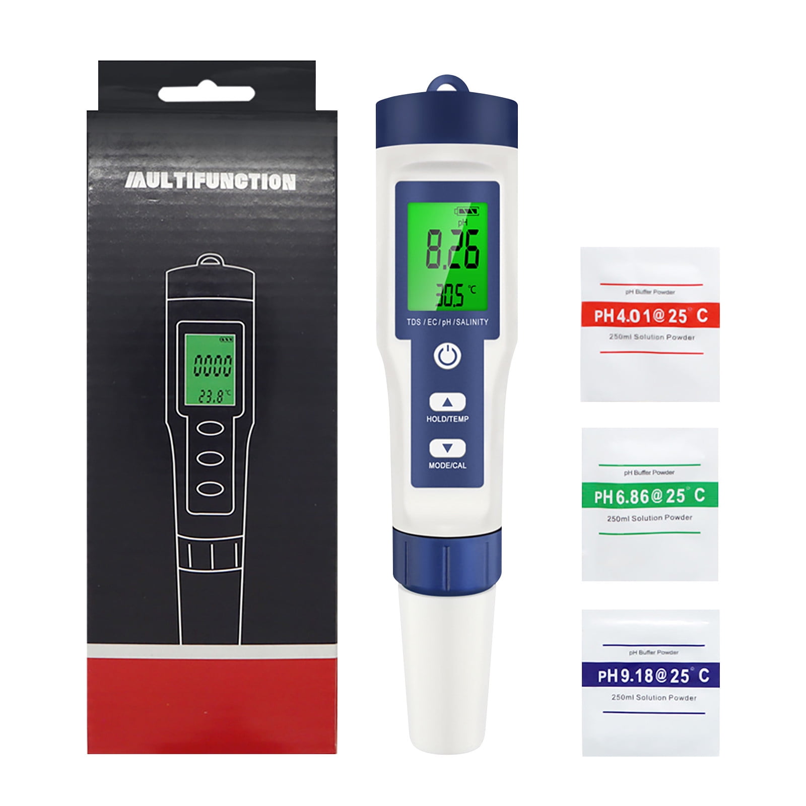 Pool Salt Tester Multifunctional In Salinity Ph Tds Ec And