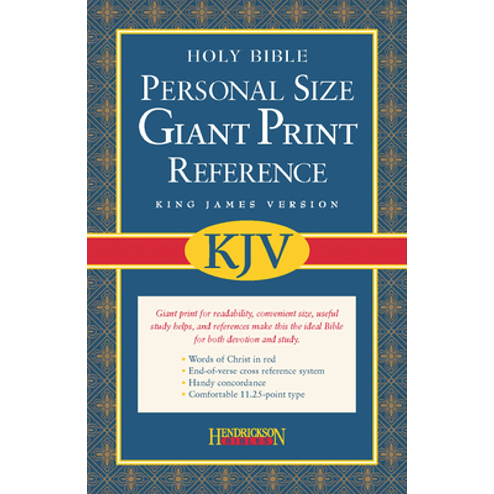 Pre Owned Personal Size Giant Print Reference Bible KJV Hardcover